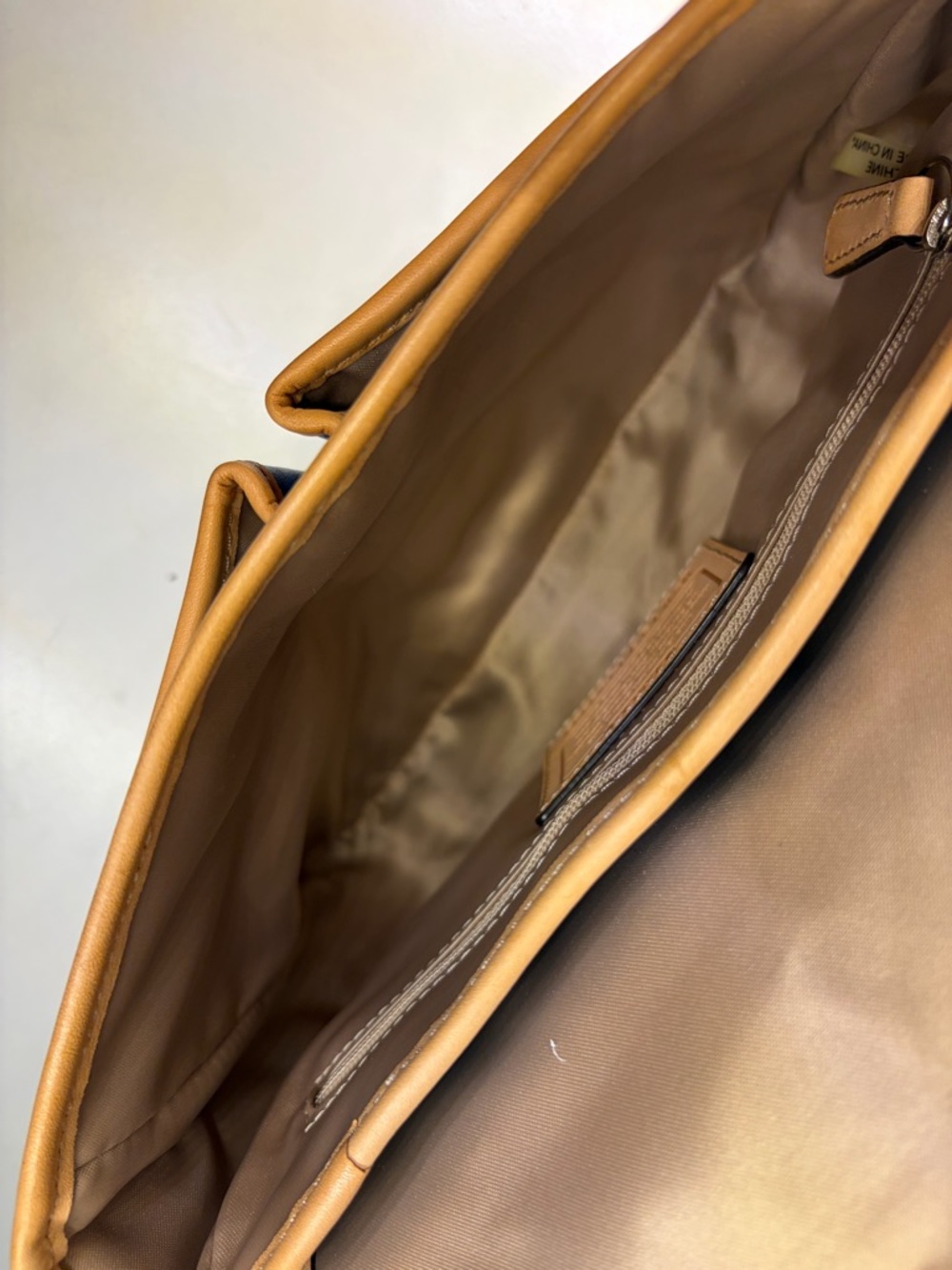 Coach Colorblock Leather Crossbody Bag in Coral, Blue & Tan- VINTAGE - Picture 12 of 13